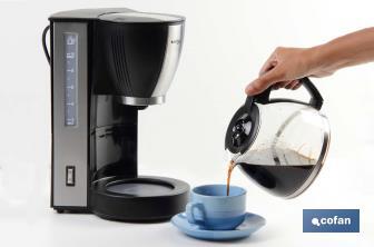 Electric drip coffee maker | Margot Model | Power: 870W | 10-Cup capacity | 1.25l Capacity | Svelte & Classy Design - Cofan